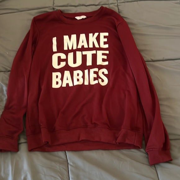 Mom and Child “I Make Cute Babies/Cute Baby” Matching Sweatshirts size XL and 2T - Picture 2 of 3